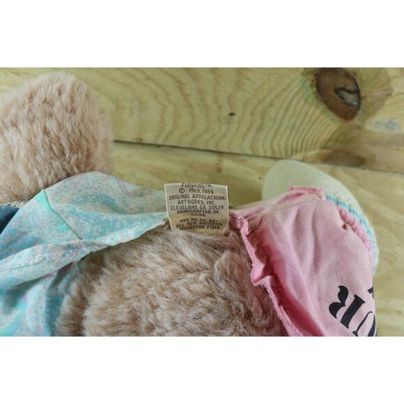 Furskins Teddy Bear Hattie Brown 2 Outfits Hat Vintage 1984 Xavier Roberts 22" - Picture 7 of 10